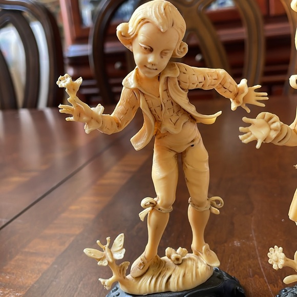 VTG ca 1960’s Fontanini Italy 2 figurines plastic resin Boy & Girl - Picture 3 of 7